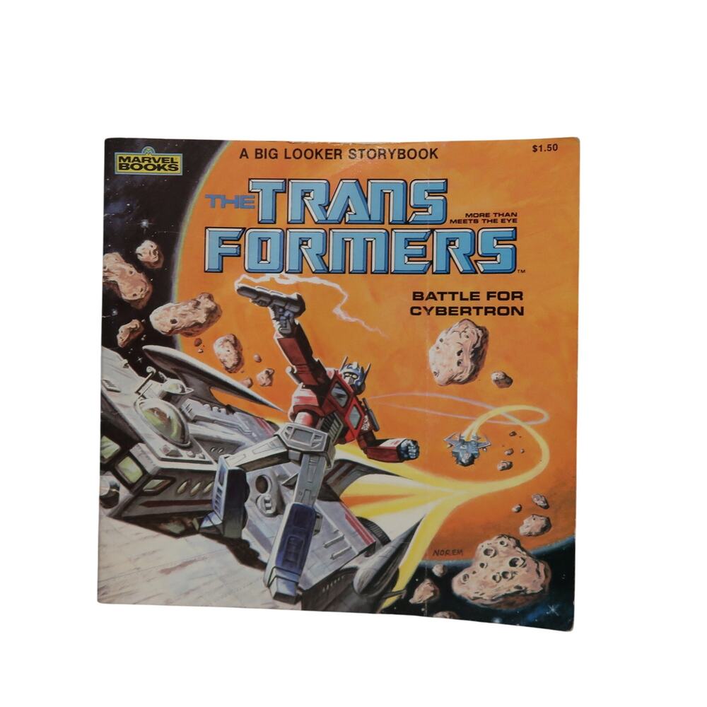 Marvel Books Transformers Battle For Cybertron Big Looker Storybook 1984 Vintage